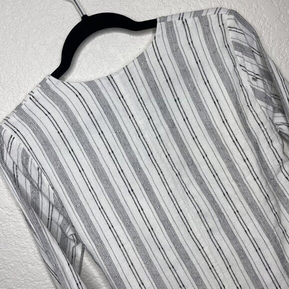 L'ACADEMIE Revolve The Meadow Dress‎ Striped White Gray Long Sleeve  Size S - Picture 11 of 14